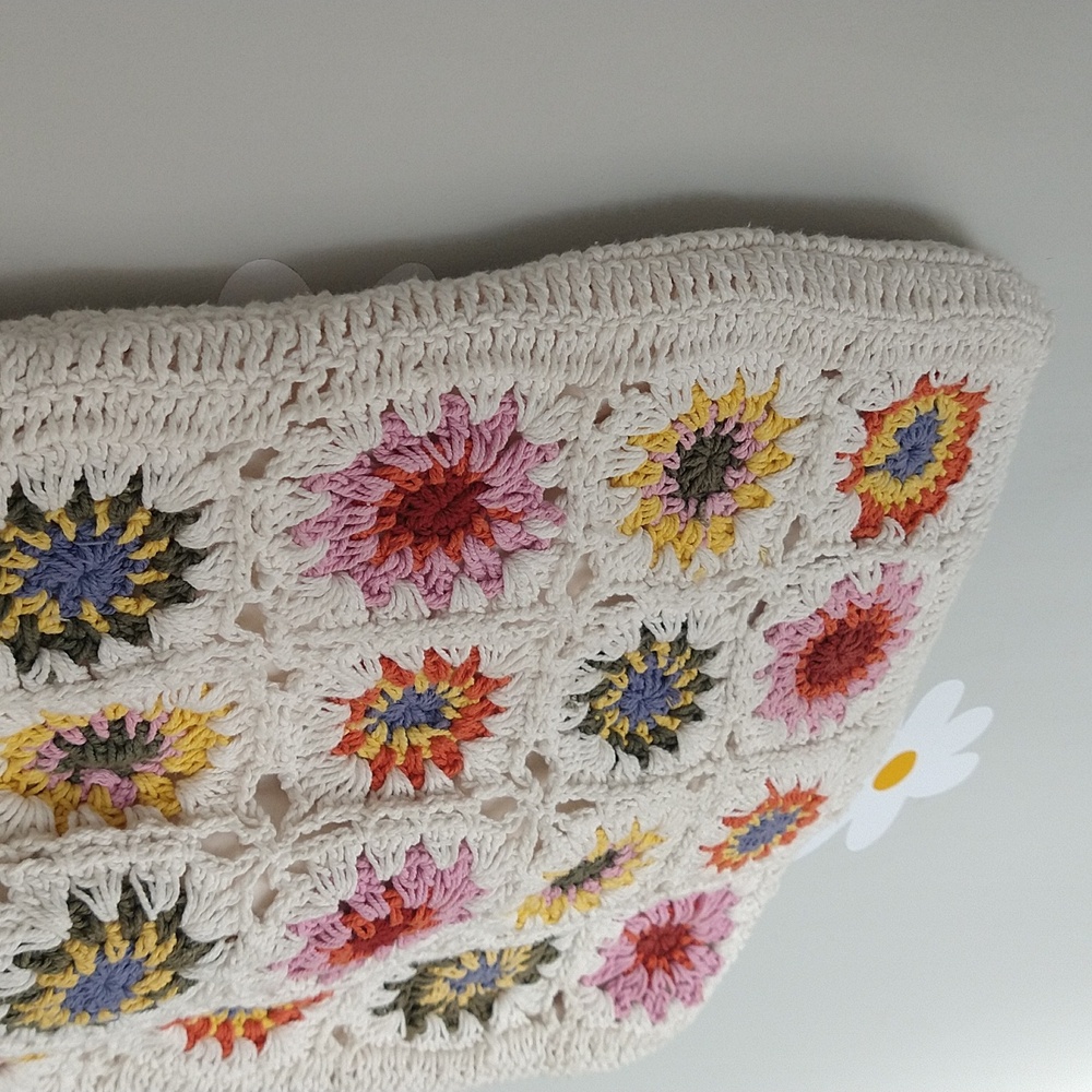 Universal Thread White Crochet Multicolor Granny … - image 7